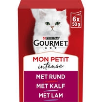 GOURMET™ Mon Petit Intense met Rund, Kalf, Lam kattenvoer nat