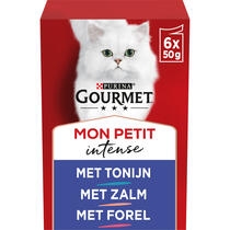 GOURMET™ Mon Petit Intense Vis Selectie (Tonijn, Zalm, Forel) kattenvoer nat