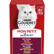 GOURMET™ Mon Petit Duo Intense Mix van Vlees kattenvoer nat