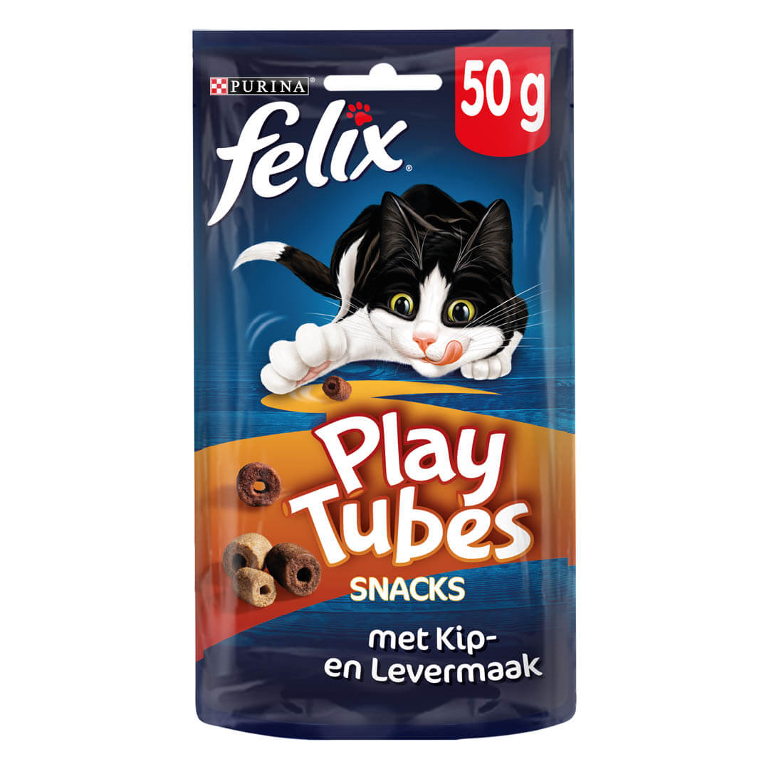 Kader visie Kaap FELIX Play Tubes met Kip- & Leversmaak kattensnacks | Purina