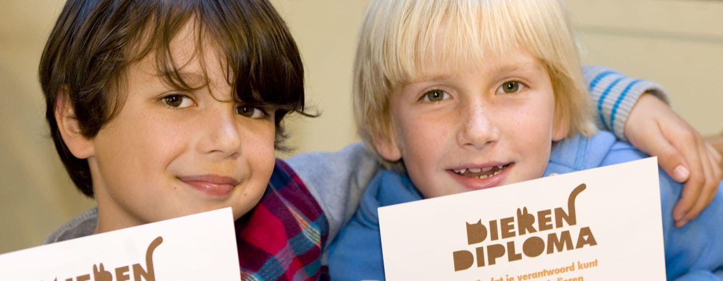 kinderen met het dierendiploma