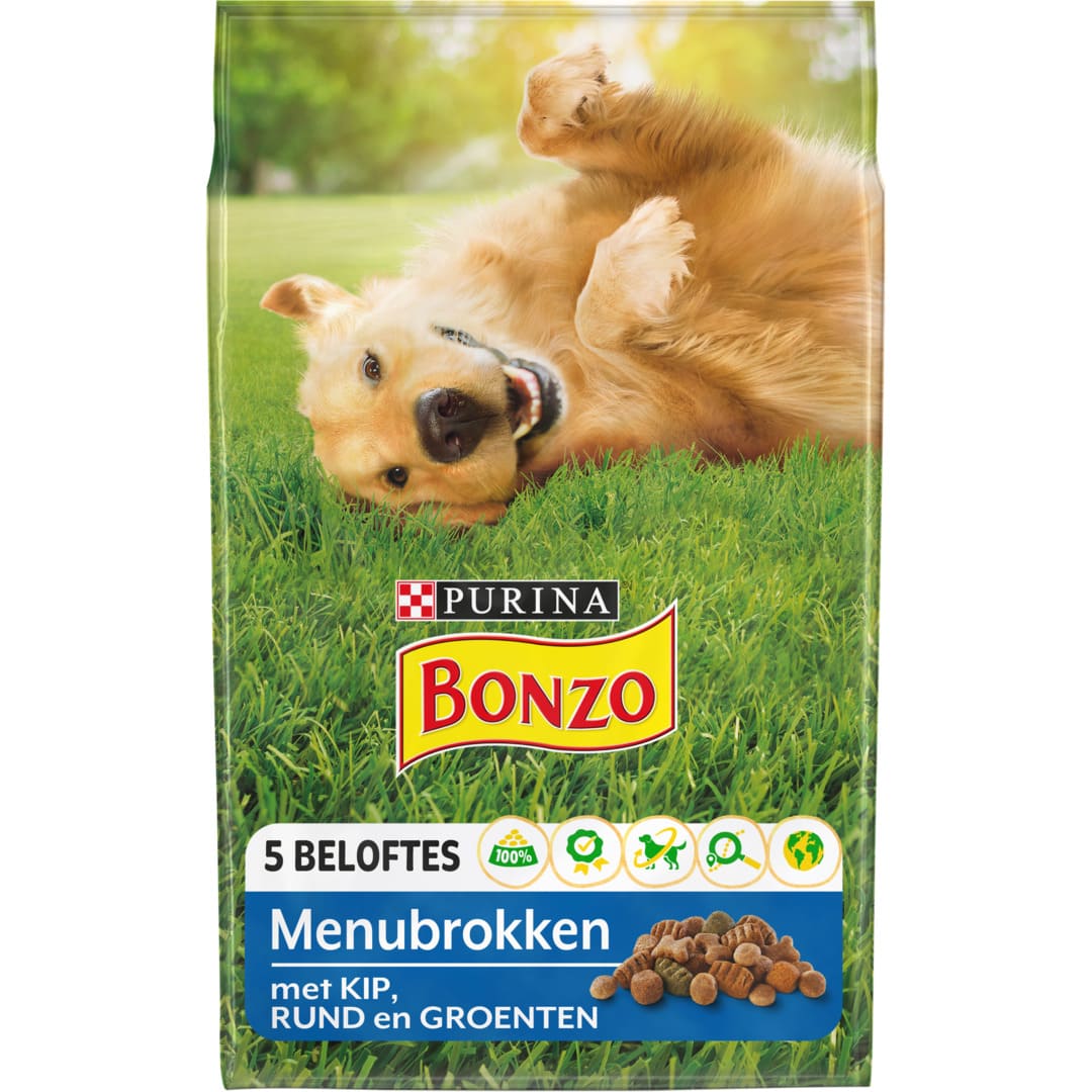 deze vrede Mantsjoerije BONZO® hondenbrokken: Menubrokken met Kip, Rund | Purina