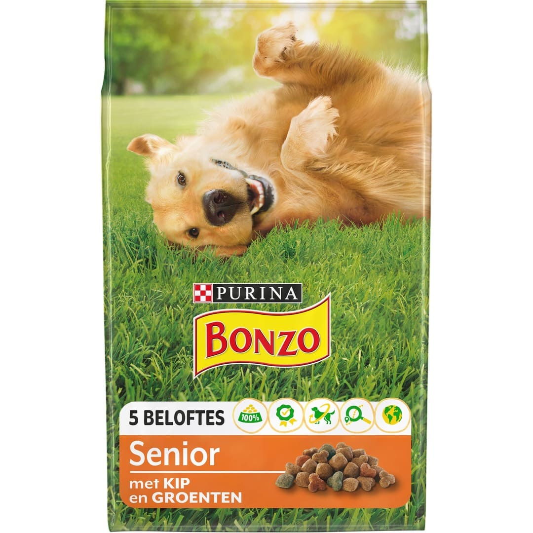 schedel Uitvoerbaar Geplooid BONZO® hondenbrokken: Senior met Kip en Groenten | Purina