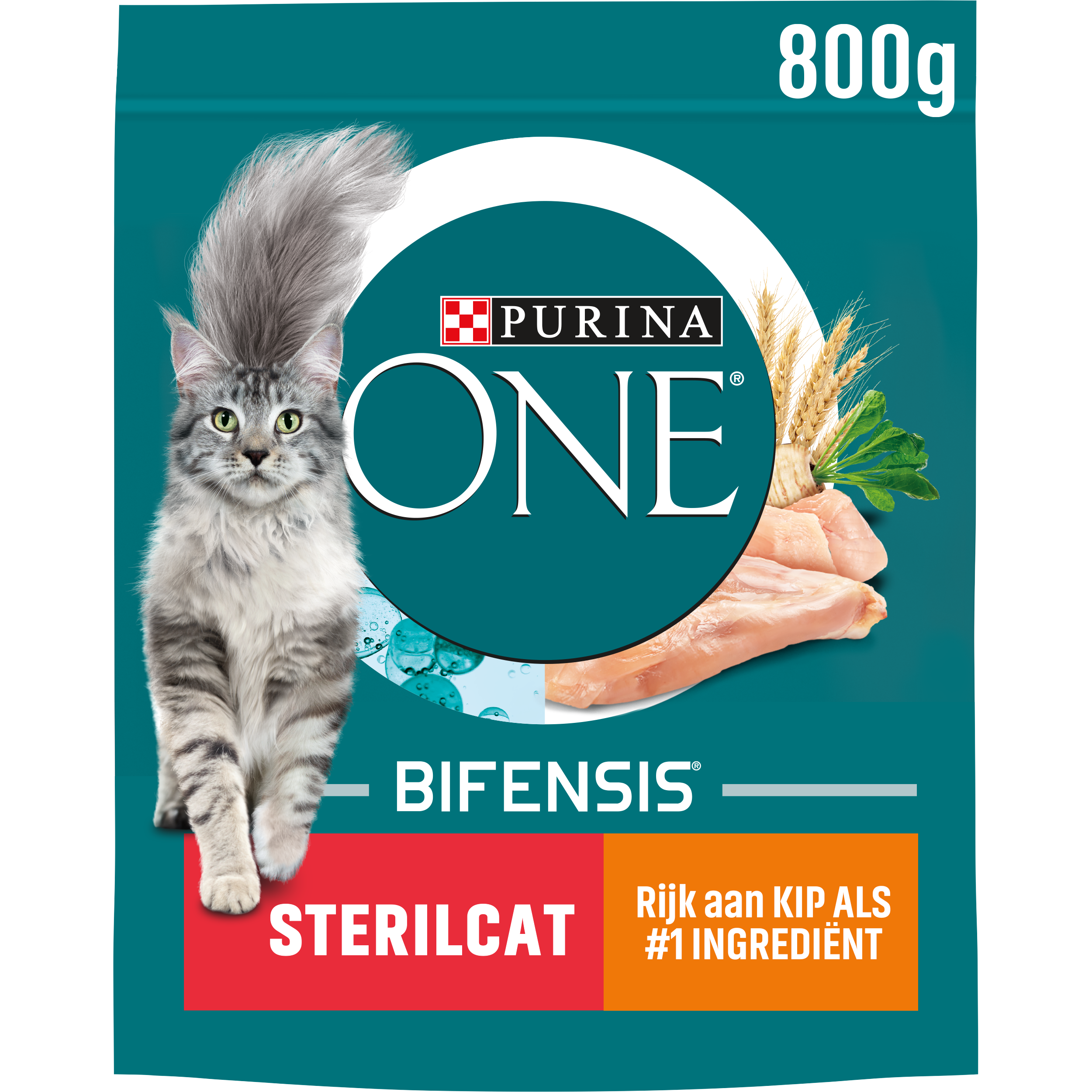 PURINA ONE Sterilcat Natvoer voor volwassen katten, gesteriliseerd, paté met eend en sardines, 48 zakjes à 85 g