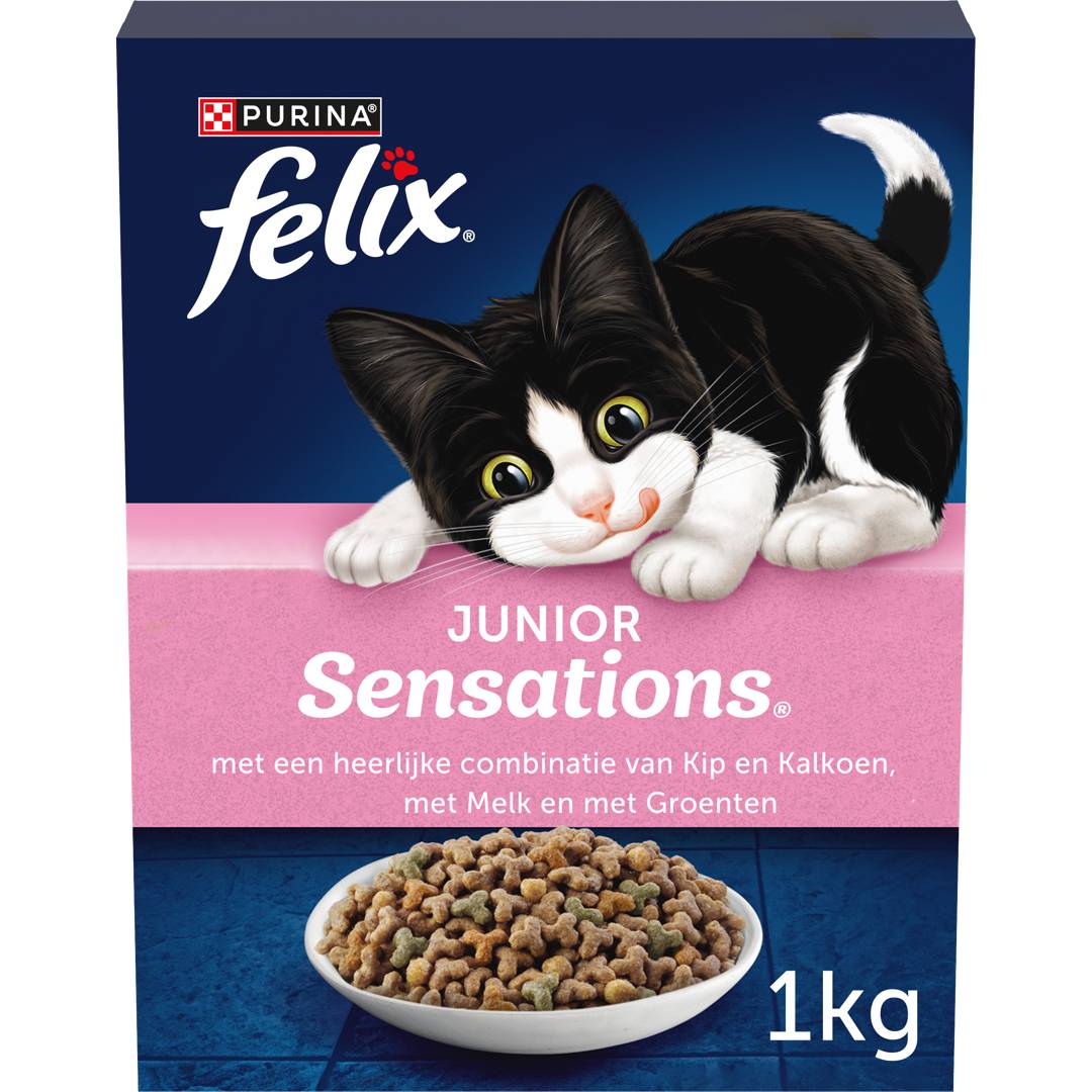 FELIX kitten brokjes Junior Sensations kattenvoer Purina