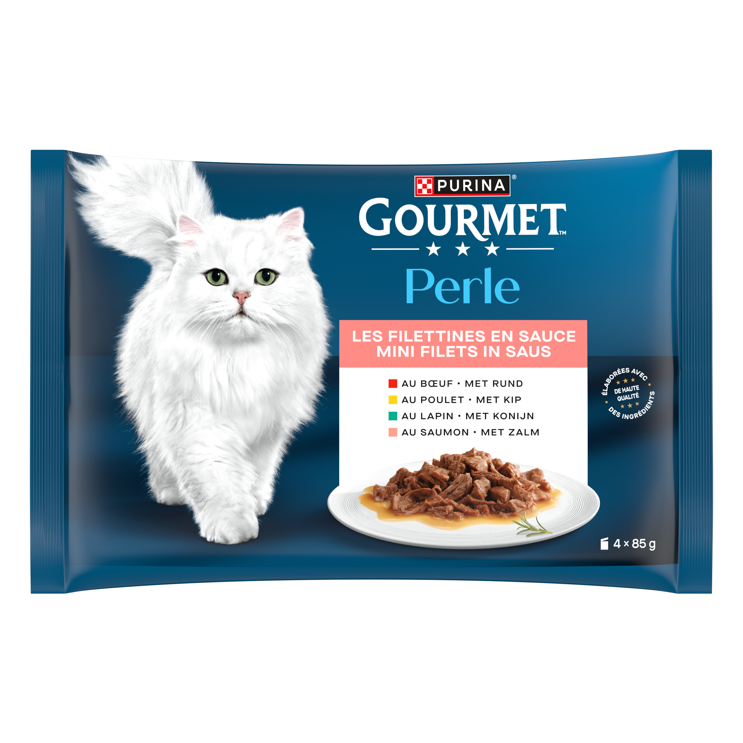 Gourmet Perle Mini Filets in Saus Kalkoen - Katten natvoer - (40 x 85g