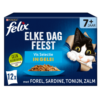 Felix kattenvoer Elke Dag Feest Senior Vis
