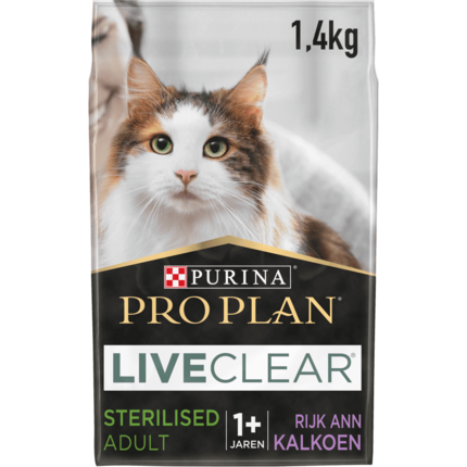 PRO PLAN LIVECLEAR sterilised kalkoen MHI