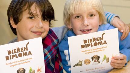 kinderen met het dierendiploma