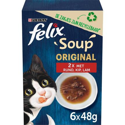 FELIX® Soup Original Farm Selectie kattenvoer nat