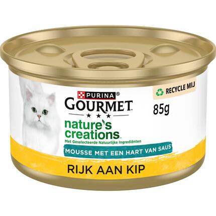 GOURMET™ Nature's Creations Mousse met een Hart van Saus, Rijk aan Kip