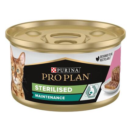 PURINA® PRO PLAN® Sterilised Adult Kat Terrine Rijk aan Zalm en Tonijn natvoer