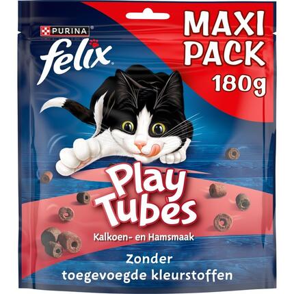 FELIX® Play Tubes met Kalkoen- & Hamsmaak kattensnacks