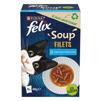 FELIX® Soup Filets Vis Selectie kattenvoer nat