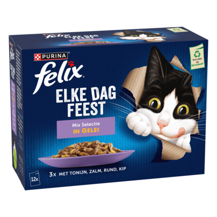 FELIX® Elke Dag Feest Mix Selectie in Gelei kattenvoer nat