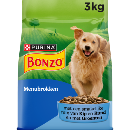 BONZO® Adult Menubrokken met Rund, Kip en Groenten hondenvoer