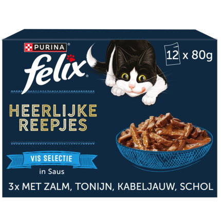 Felix kattenvoer Heerlijke Reepjes Vis MHI