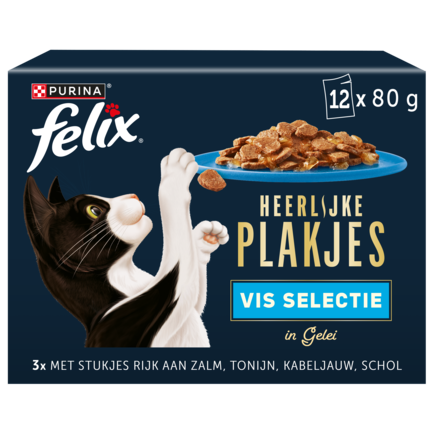 FELIX® Heerlijke Plakjes Vis Selectie in Gelei Kattenvoer nat