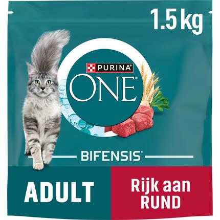 PURINA ONE® Adult Rijk aan Rund en Volkoren Granen kattenvoer