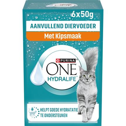 PURINA ONE® HYDRALIFE® met Kipsmaak natvoer voor katten 6x50g