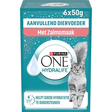 PURINA ONE® HYDRALIFE® met Zalmsmaak natvoer voor katten 6x50g