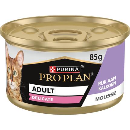 PURINA® PRO PLAN® Delicate Mousse Rijk aan Kalkoen natvoer
