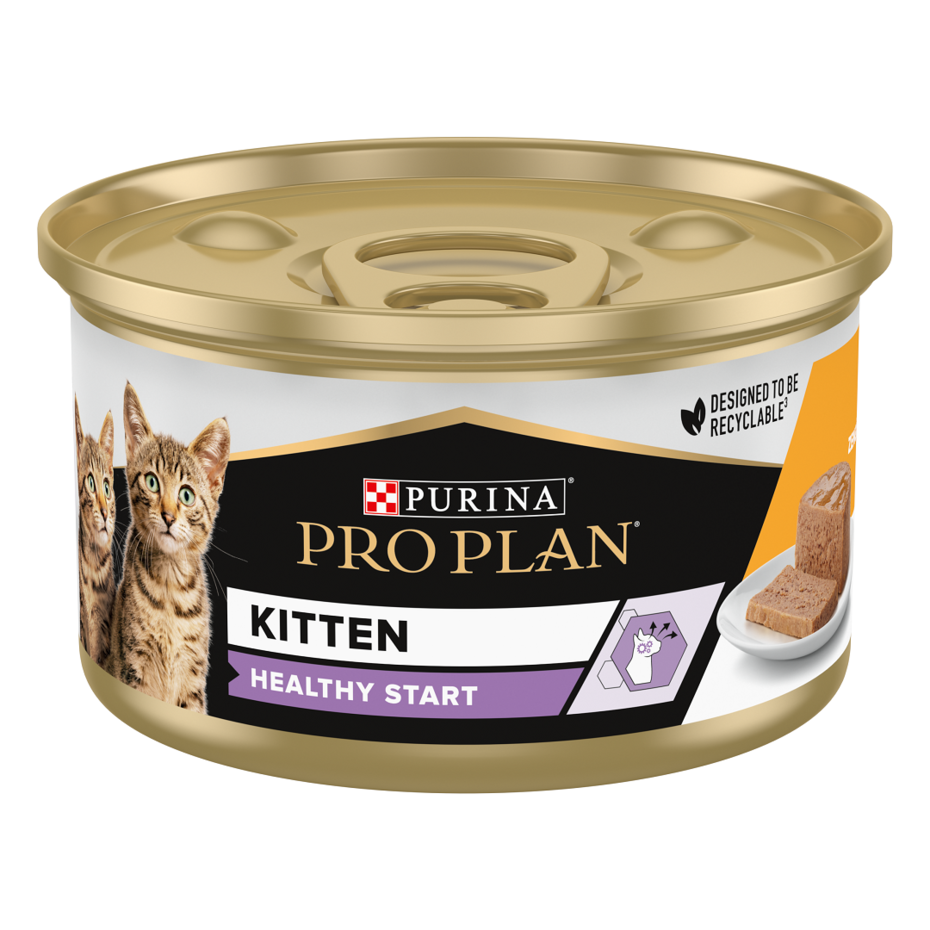 PURINA® PRO PLAN® Kitten Mousse Rijk aan Kip natvoer