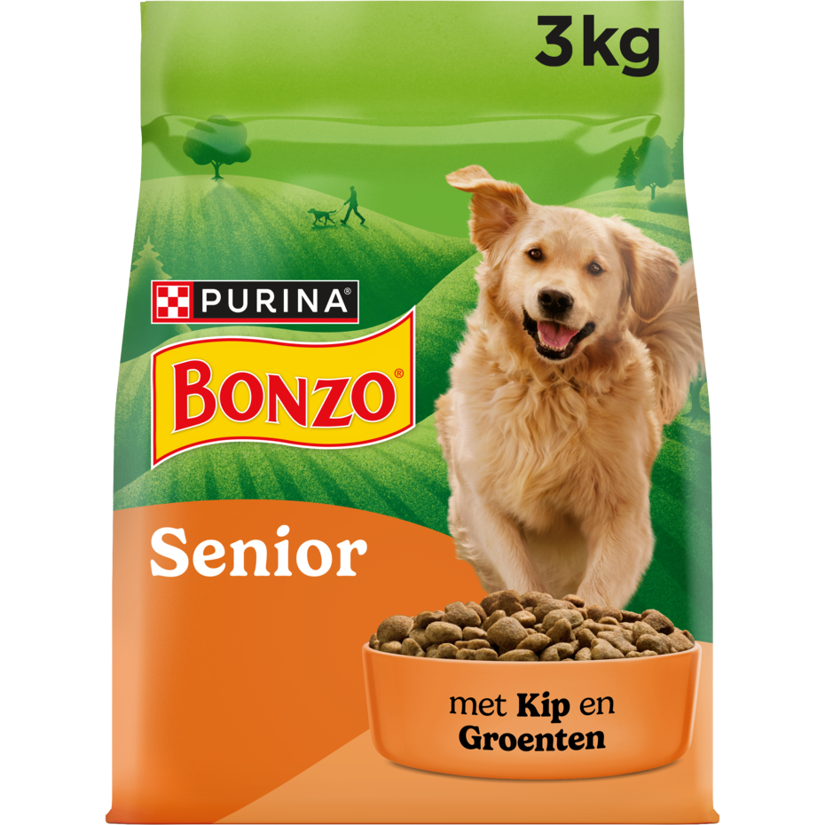 BONZO® Senior met Kip en Groenten hondenvoer