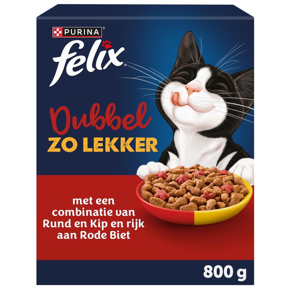 FELIX® Dubbel Zo Lekker met Rund en Kip kattenvoer