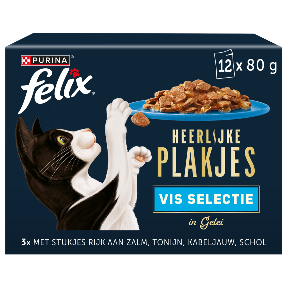 FELIX® Heerlijke Plakjes Vis Selectie in Gelei Kattenvoer nat