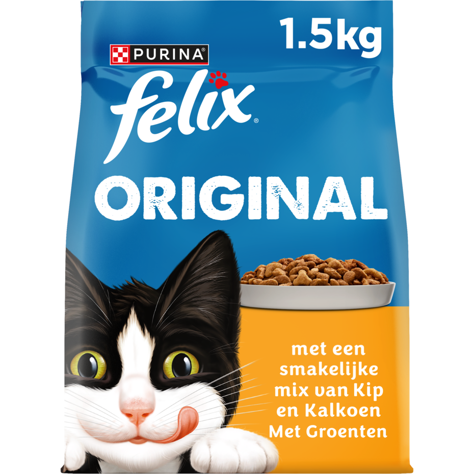 FELIX® Original met Kip en Kalkoen en met Groenten kattenvoer