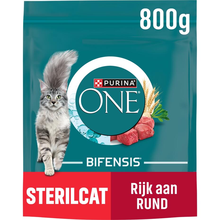 PURINA ONE® Sterilcat Rijk aan Rund en Tarwe kattenvoer