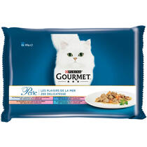 Gourmet Perle kattenvoer mini filets zeedelicatesse saus voorzijde