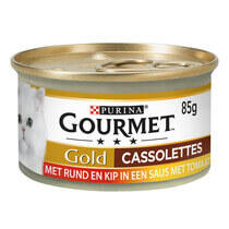 Gourmet Gold kattenvoer cassolettes rund kip saus MHI