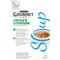 Gourmet kattenvoer natures creations soup tonijn garnalen vooraanzicht