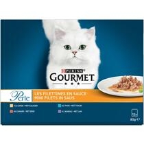 Gourmet Perle kattenvoer mini filets kalkoen tonijn saus MHI