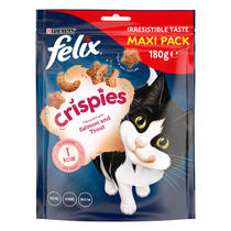 FELIX® Crispies met Zalm- & Forelsmaak kattensnacks 180 g