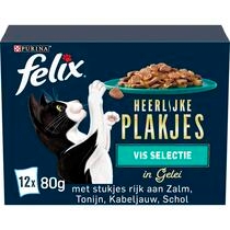 FELIX® Heerlijke Plakjes Vis Selectie in Gelei Kattenvoer nat