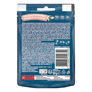 Felix Naturally Delicious katten snacks Zalm achterzijde