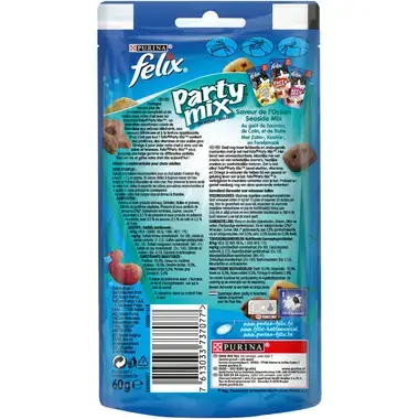 Felix Partymix katten snacks Seaside achterzijde