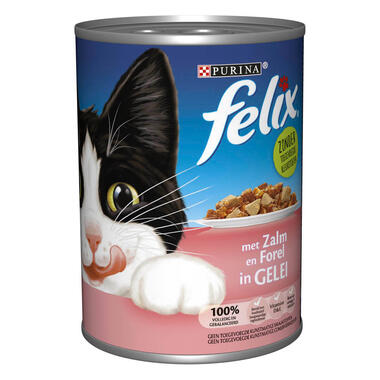 Felix kattenvoer blik zalm forel voorzijde