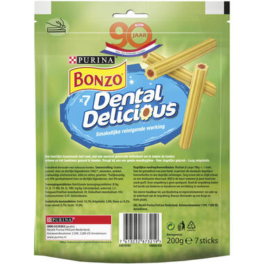 Bonzo Dental Delicious honden snack achterzijde