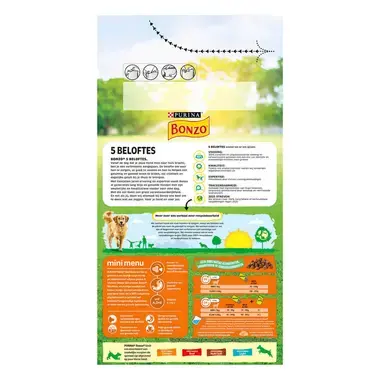 Bonzo hondenvoer Mini Menu Kip achterzijde