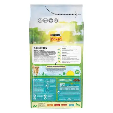 Bonzo hondenvoer Mini Menu Light achterzijde