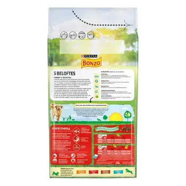 Bonzo hondenvoer Mini Menu Rund achterzijde