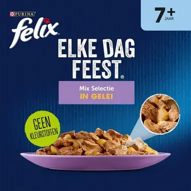 Felix kattenvoer Elke Dag Feest Senior Mix product
