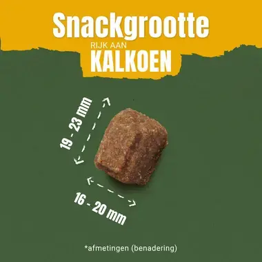 Adventuros kalkoen superfood snack grootte