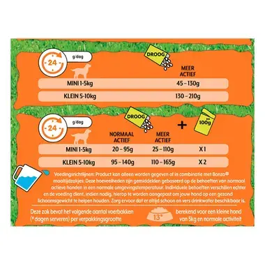 Bonzo hondenvoer Mini Menu Kip voedingsadvies