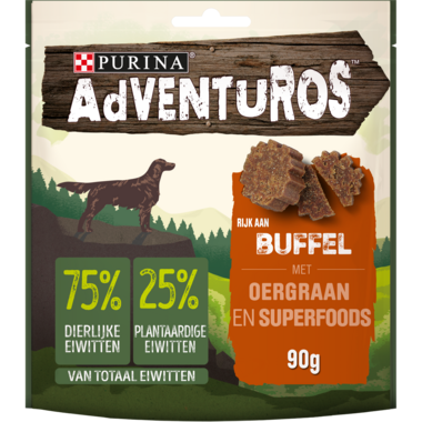 AdVENTuROS™ met Oergraan en Superfoods Rijk aan Buffel hondensnacks