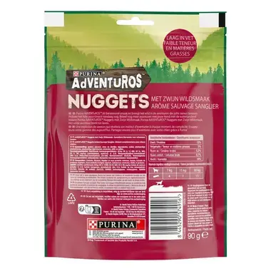 ADVENTUROS Hondensnacks Nuggets Rijk aan Wildzwijn